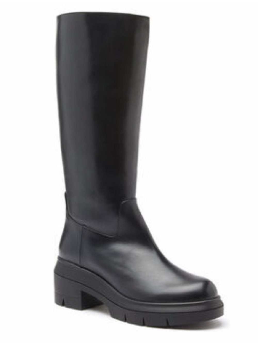 Stuart Weitzman Black Tall Platform Heeled Boot